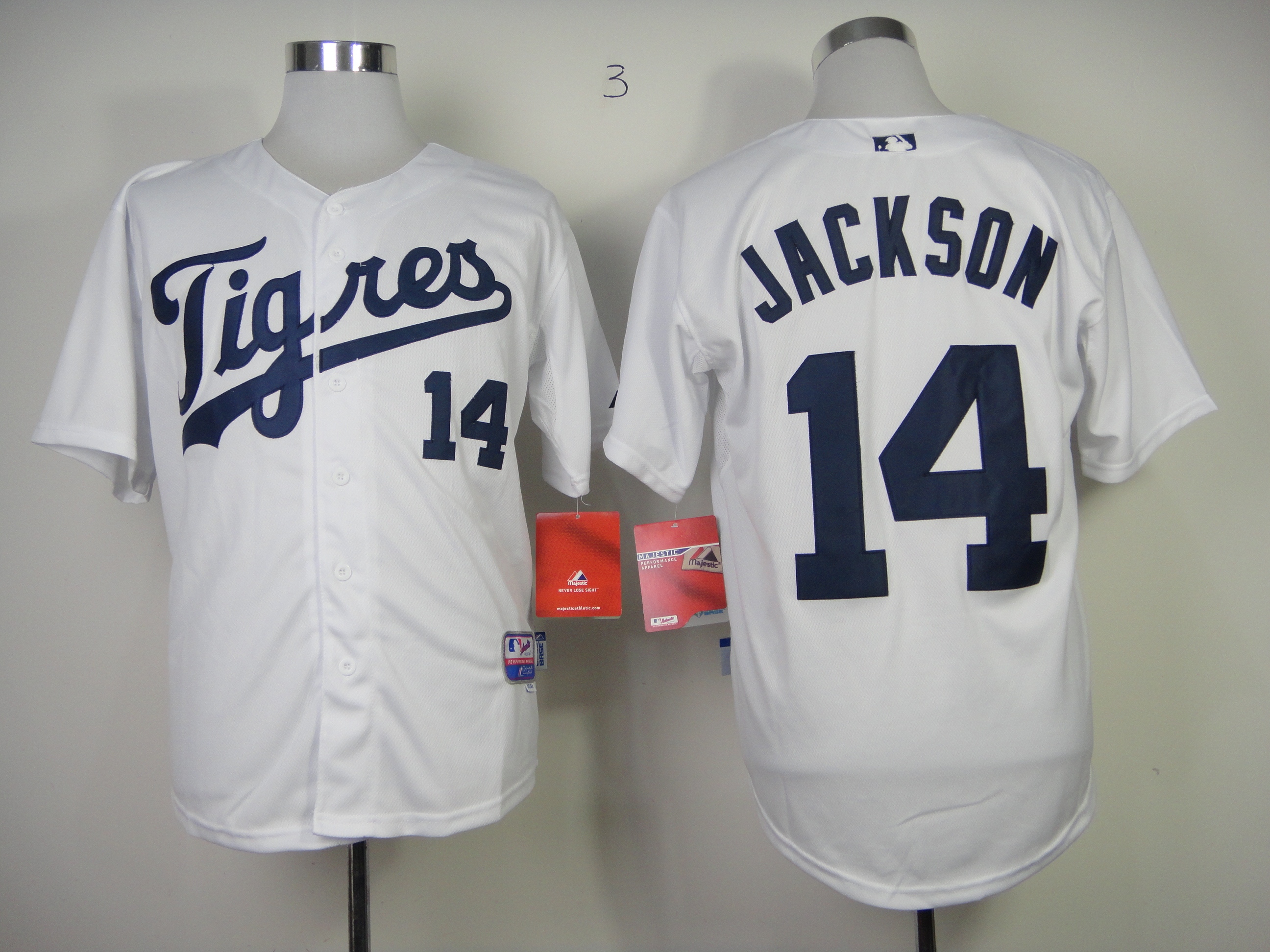 Men Detroit Tigers 14 Jackson White MLB Jerseys